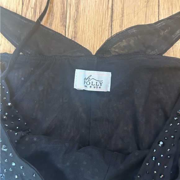 Oh Polly Ruby Embellished Cut-Out Flared Trousers - Picture 6 of 7